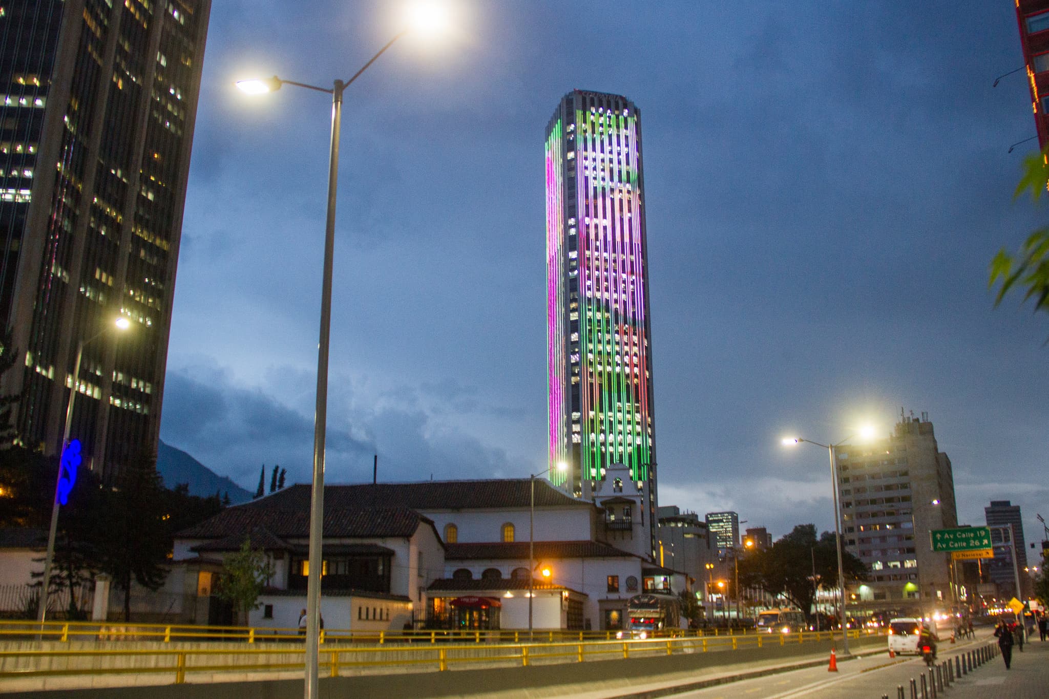 Vista urbana de Bogotá para cobertura aérea con dron